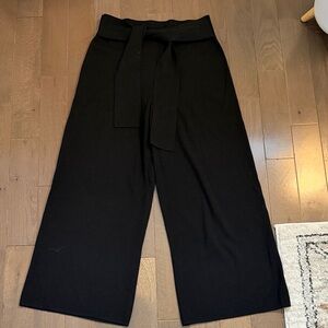 Anthropologie Black Wide-Leg Cropped Sweater  Pants